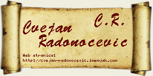 Cvejan Radonoćević vizit kartica